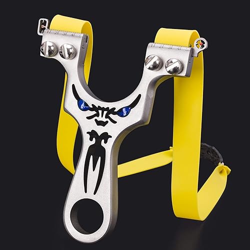 Miniatura 5 de Slingshot Slingshot de metal profesional para caza con bandas de lanzamiento resistentes catapulta de alta velocidad