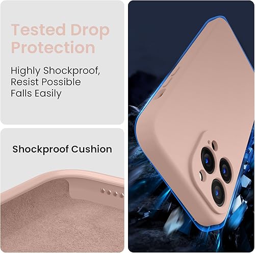 Miniatura 4 de FireNova Funda diseñada para iPhone 13 Pro Max, funda de silicona protección de cámara con 2 protectores de pantalla, forro interior de microfibra