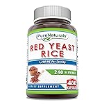 Pure Naturals Red Yeast Rice 1200 Mg per Serving, Capsules Supplement | Non-GMO | Gluten Free | Made in USA (480 Count)