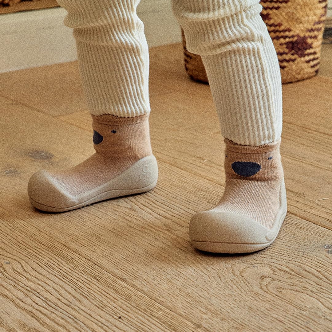 Attipas niño Animals Beige Barefoot Color Beige Calzado Respetuoso Ideal para guarderias Gateo y Primeros Pasos Algodon con Certificado Oeko Tex Muy comodas - 20