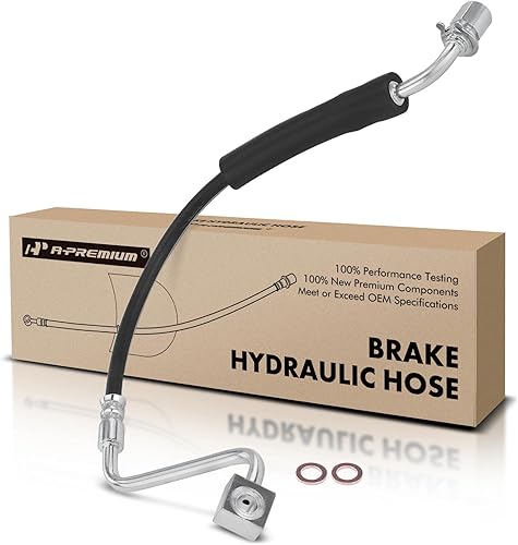 A-Premium Manguera hidráulica de freno delantero izquierdo compatible con Ford Flex 2013-2019 Taurus Lincoln MKT 2010-2019 MKS 2009-2016 Reemplazo #