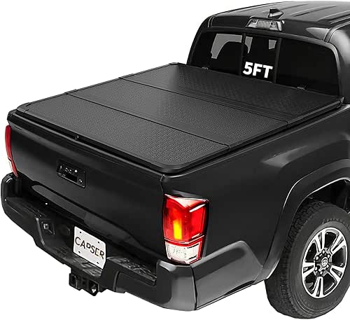 CAPSER Tacoma Hard Tri Fold Tonneau Cover Compatible with 2016-2025