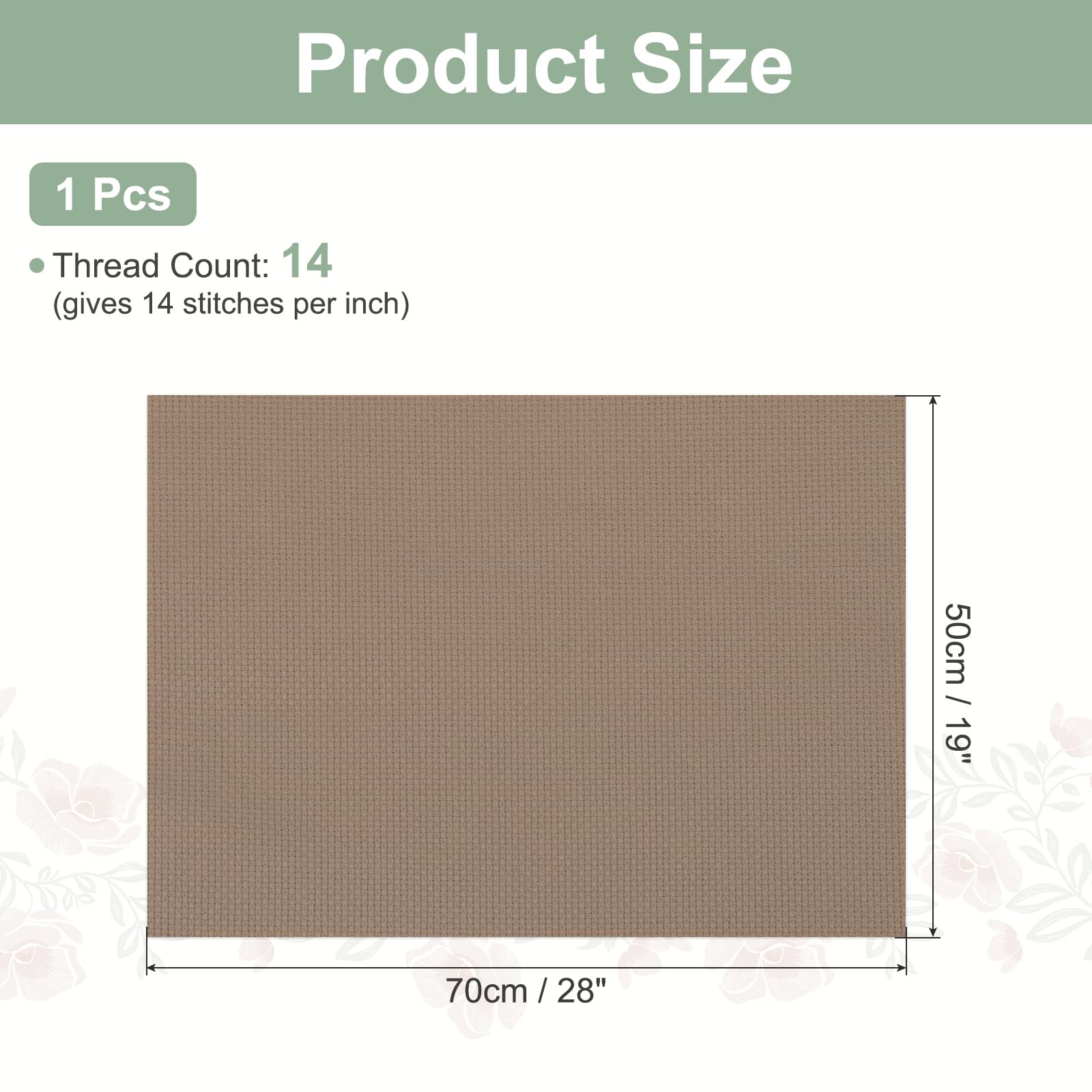 PATIKIL 14 Count Cross Stitch Cloth 19"x28" - Image 2