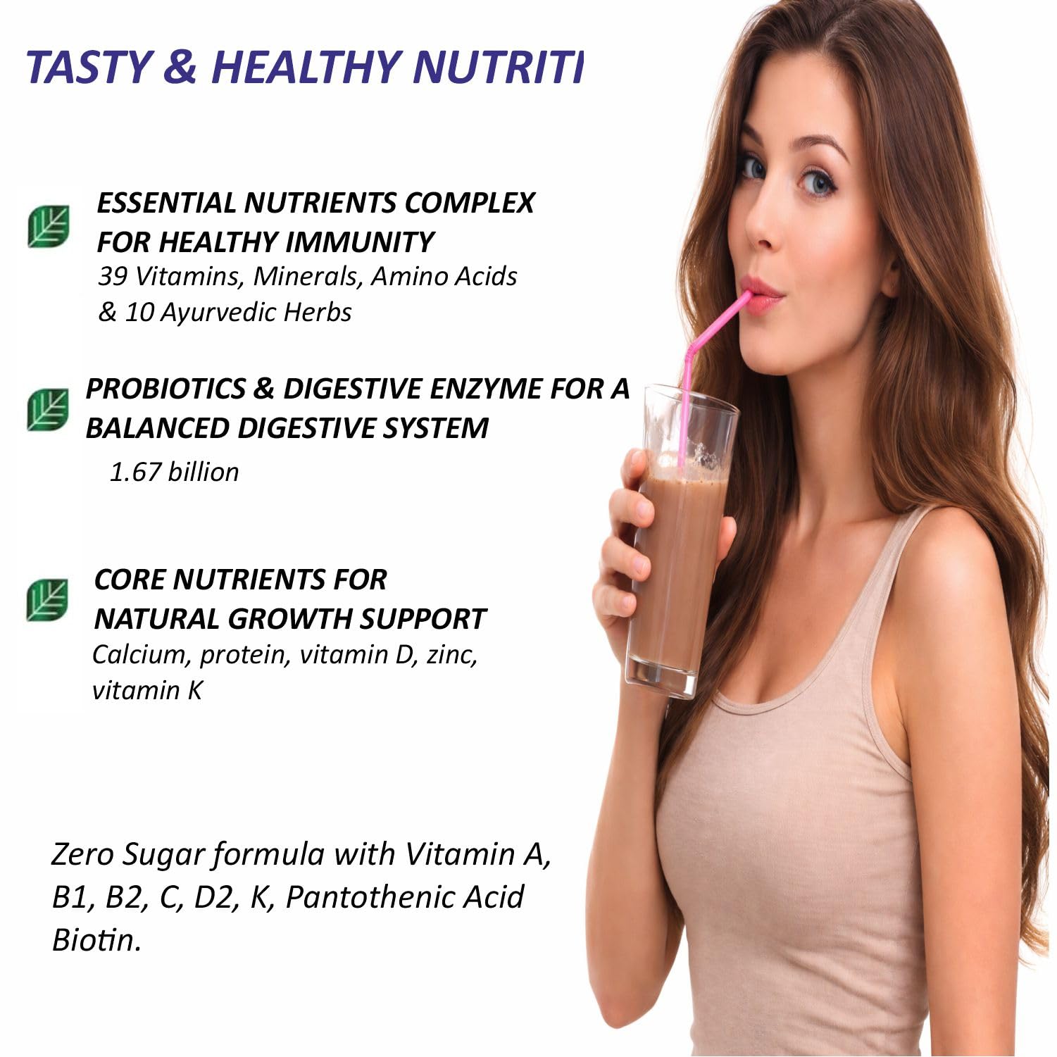Height Growth Plus | Height Growth Powder | confidence level increaser | nutrition Powder For Boys, Girls, Teen & Adults| Having Vitamin D, K, Calcium, Ashwagandha | Bone & Density | Chocolate Flavour — Amazon image 7