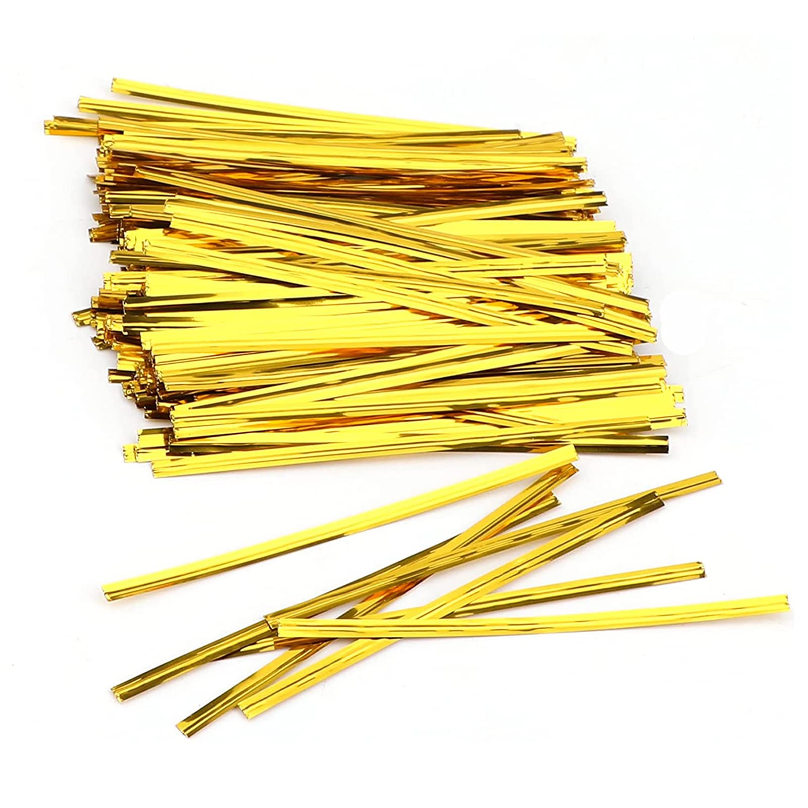 Foil Twist Ties, 500pcs Plastic Bread Twist Ties Reusable for Candy Bags Coffee Bags, Snacks Cake Pops Party Supplies, 8cm