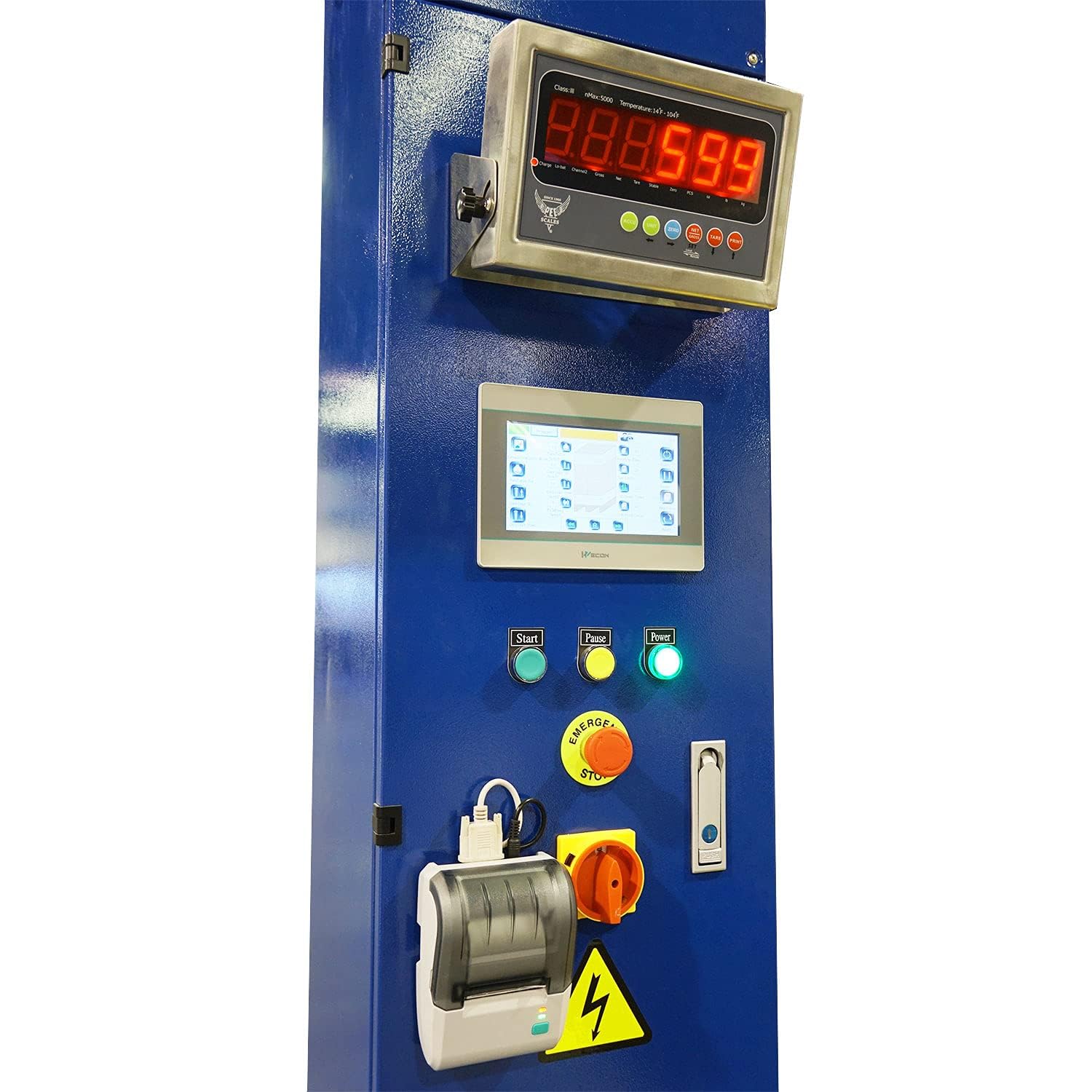 Automatic Stretch Wrap Machine, Electric Pallet Wrapping Machine, 5000lbs Capacity for Weighing and Wrapping,Automatic Shrink Wrap Machine with Ramp