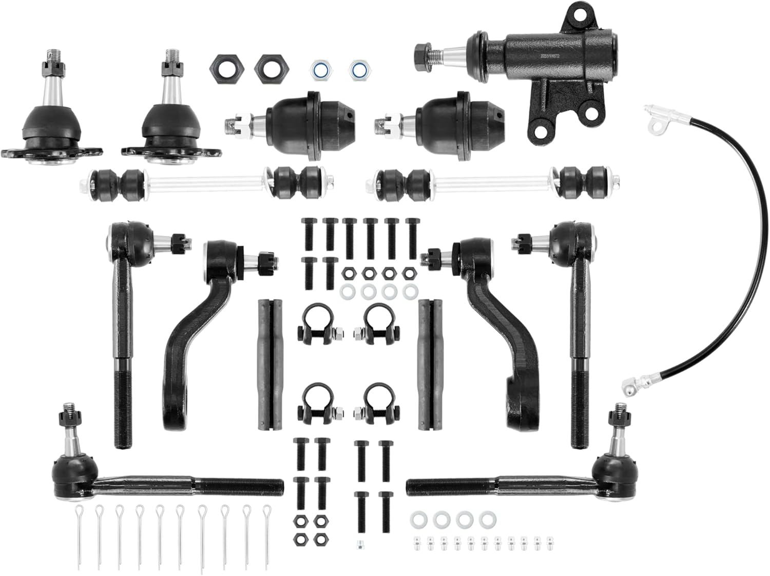 KUIPERAUTO Front Upper Control Arms Suspension Set Compatible for 1995-1999 K1500 and K1500 Suburban; 1995-2000 Tahoe, K2500, Yukon and K2500, K6292 K6477 Kit-15Pcs