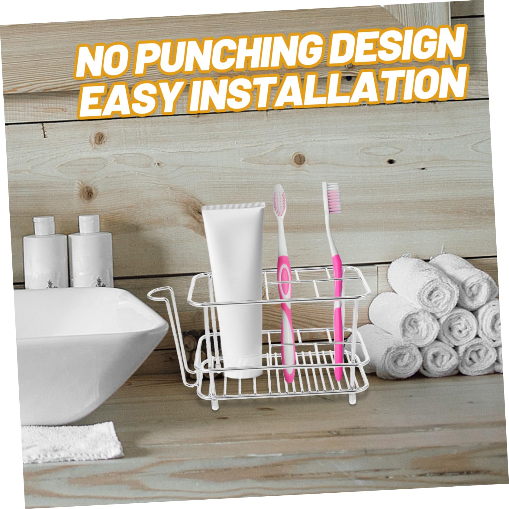 Alipis 4 Stück Zahnbürsten-Halter rasierhobel Halter Makeup Brush Holder Schlechtes Accessoire Sockel Erwachsene Stand Halter für Zahnbürsten Stehen für Badezimmer Rostfreier Stahl Silver