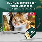 Thsucords Micro HDMI to HDMI Cable 10FT(3M), Ultra Slim & Flexible HDMI Micro Cable Supports 3D/4K@60Hz/18gbps/2160P/1080P
