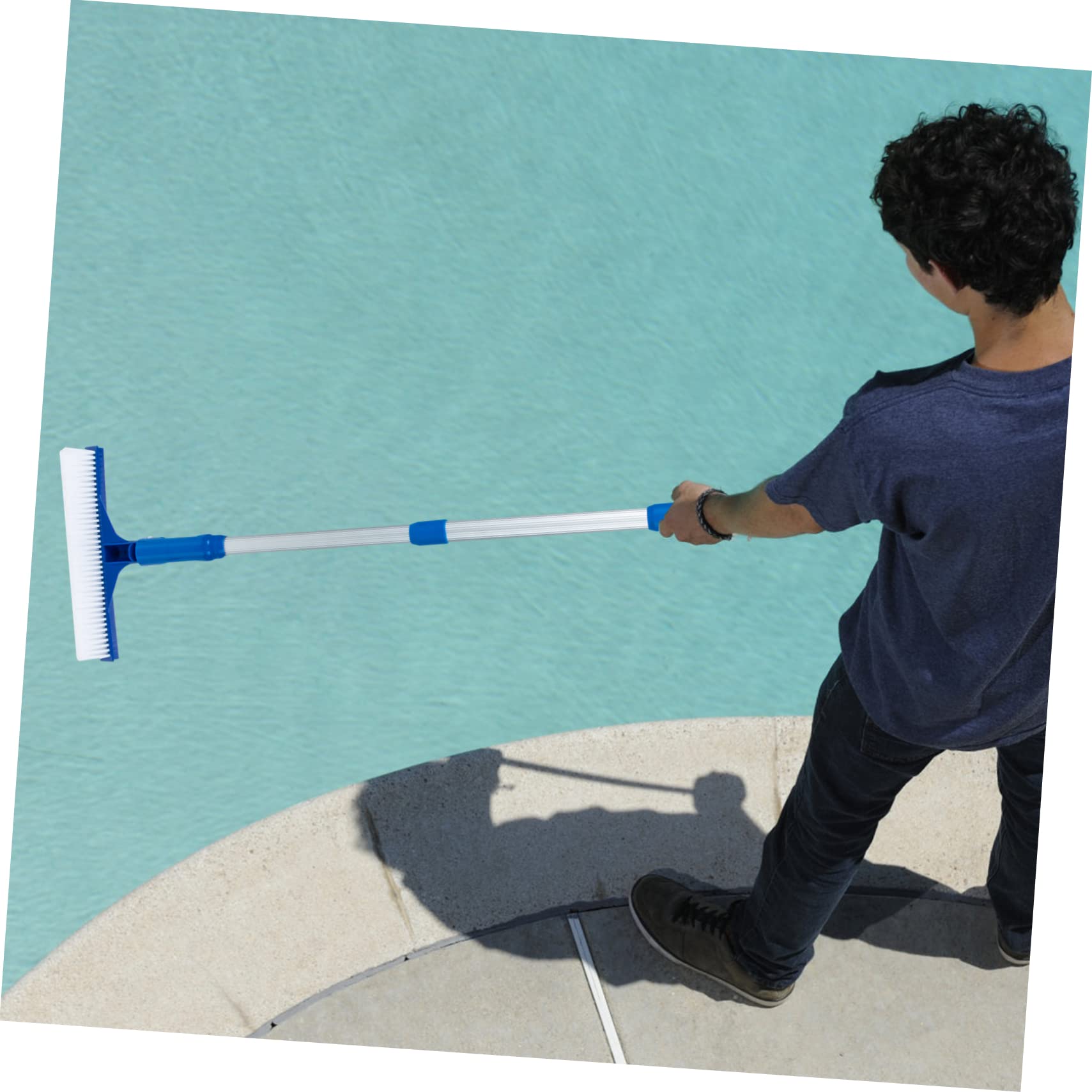 Toddmomy Multi-Purpose Pool Cleaning Brush Long Pole for Bathroom Floor Cleaner Cleaning Supply