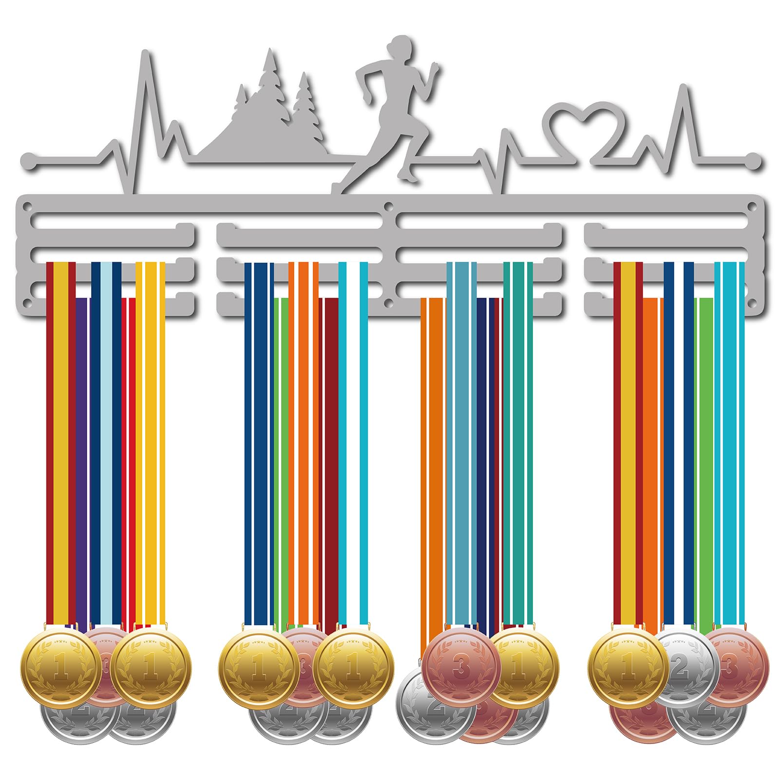 Porte-médaille running en fer, cadeau idéal pour coureur