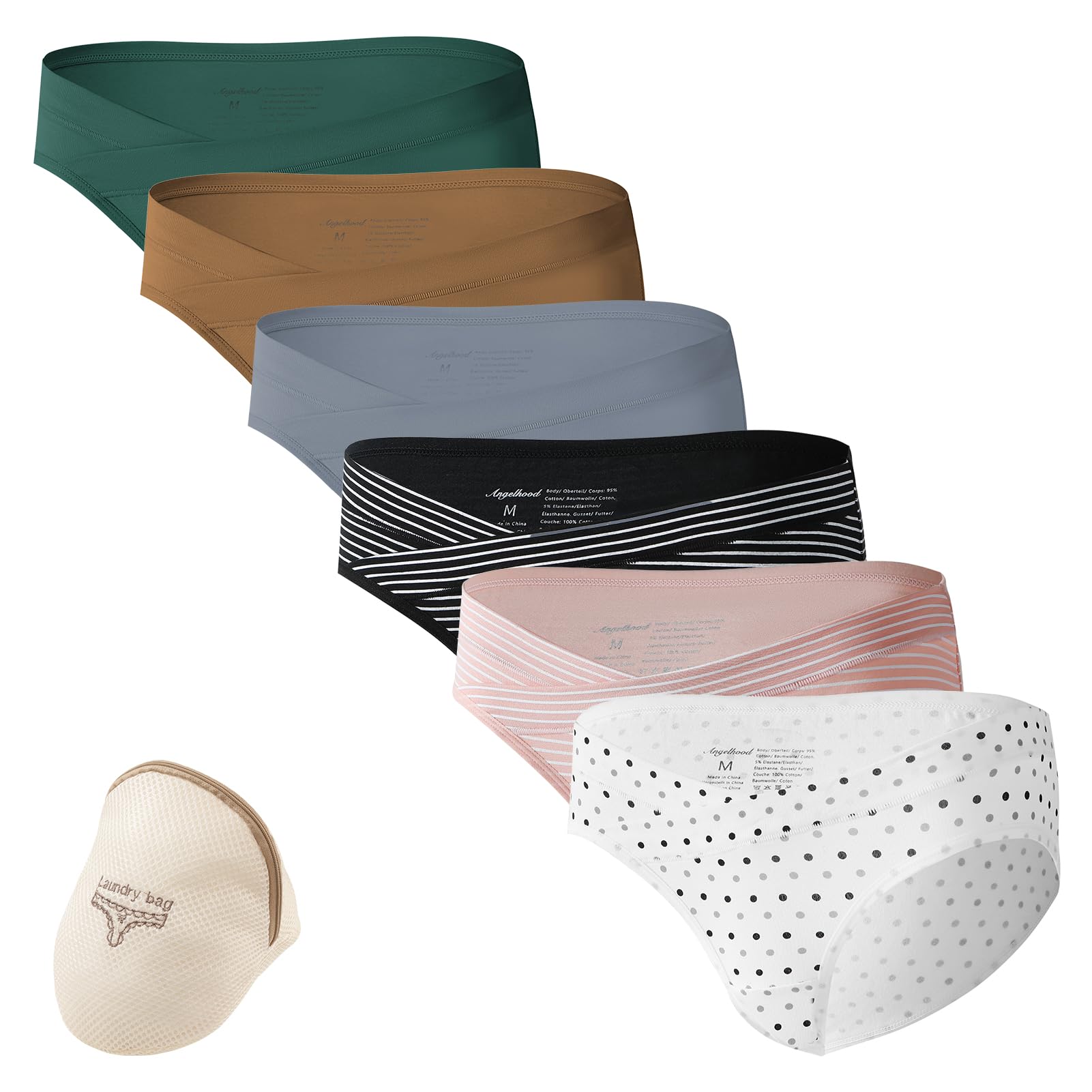 HBselect 6 Bragas Embarazadas Algodon U Forma Braguitas para Premamá Cintura Bajo Bragas Maternidad — view 16