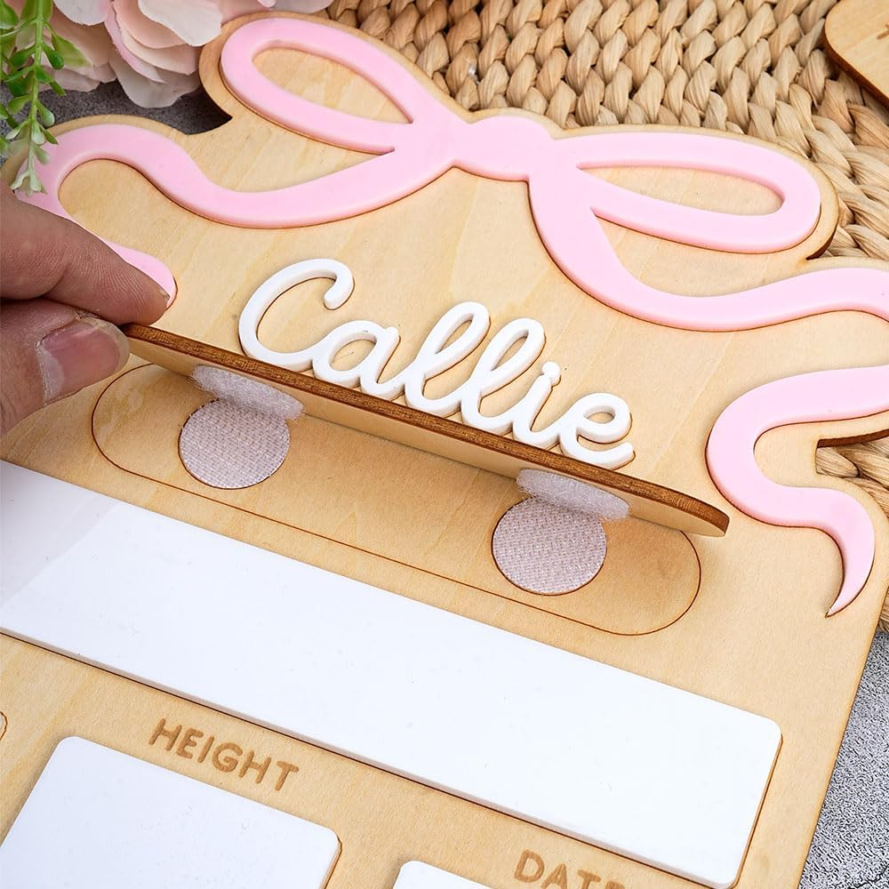 Personalized First & Last Day of School Board, Custom Wooden Name 1st Day of School Sign Reusable with Bow Design, Back to Schools Supplies Gifts for Kindergarten