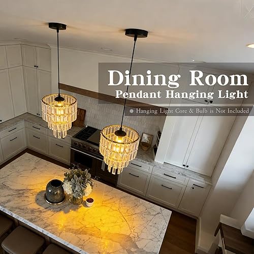 Miniatura 6 de Lámpara de araña moderna, lámpara de araña sintética, lámpara colgante de techo para dormitorio de niñas, 9.84 pulgadas de ancho x 11 pulgadas de