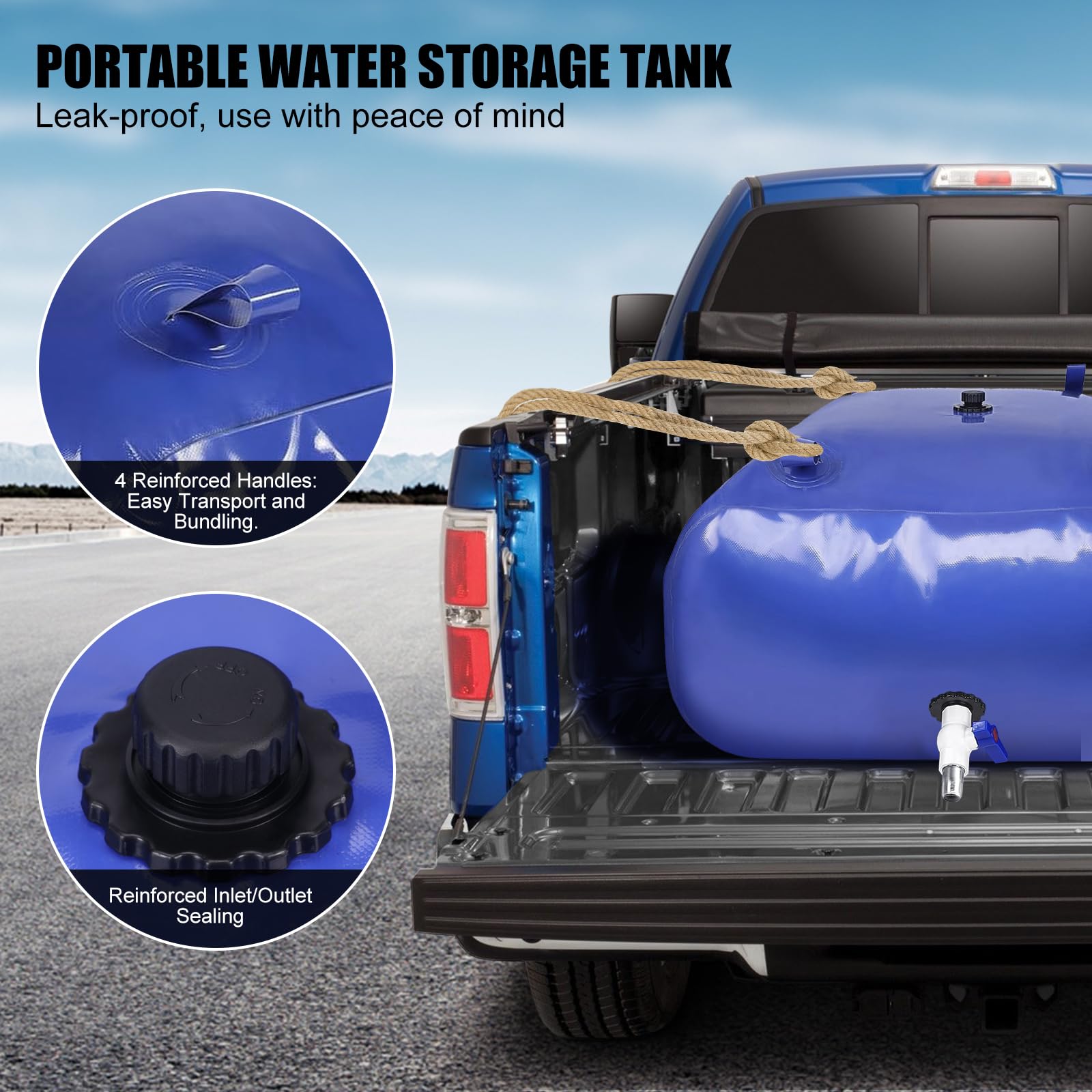 Réservoir d'eau Pliable et Portable, Conteneur de Rangement pour Camping, Urgence Eau, Prévention Incendie