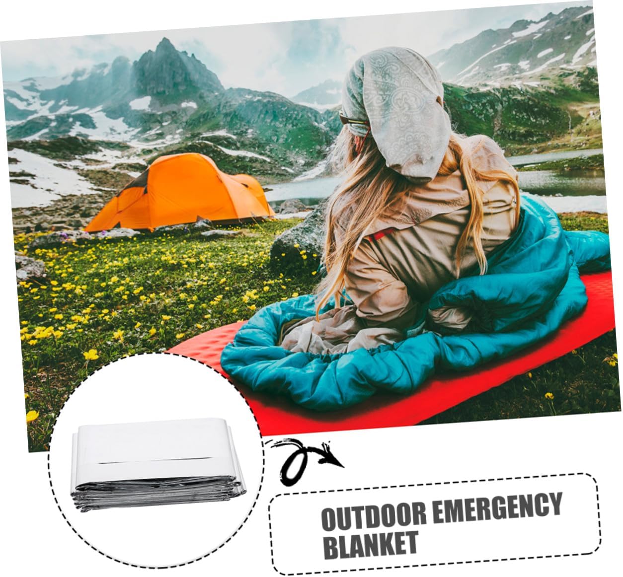 4pcs Thermal Emergency Blanket Set, Silver Aluminum Foil Camping Blankets 130x210cm, Lightweight Insulating Survival Sheets for Outdoor Hiking and First Aid