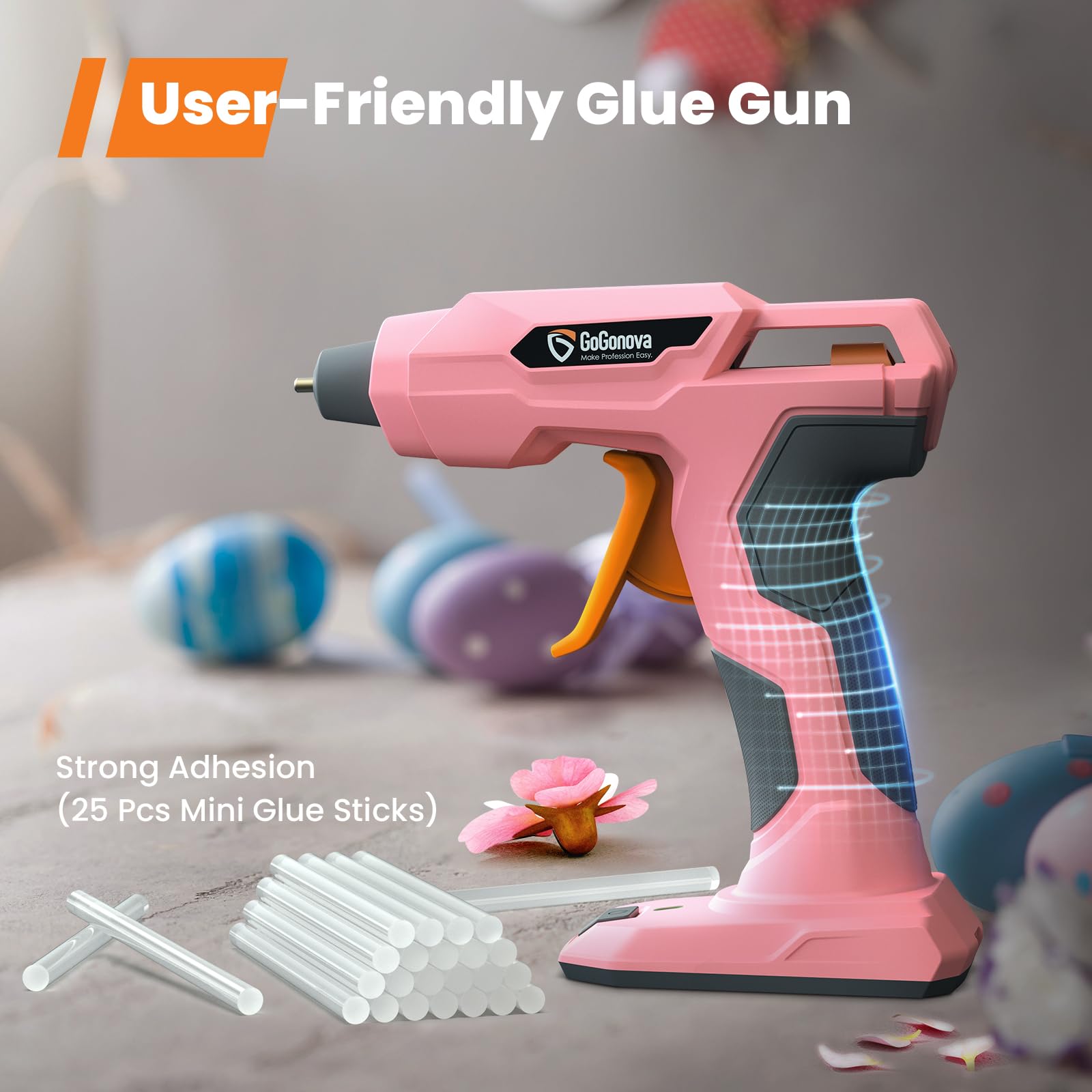 GoGonova Cordless Glue Gun, 20s Fast Preheating Anti