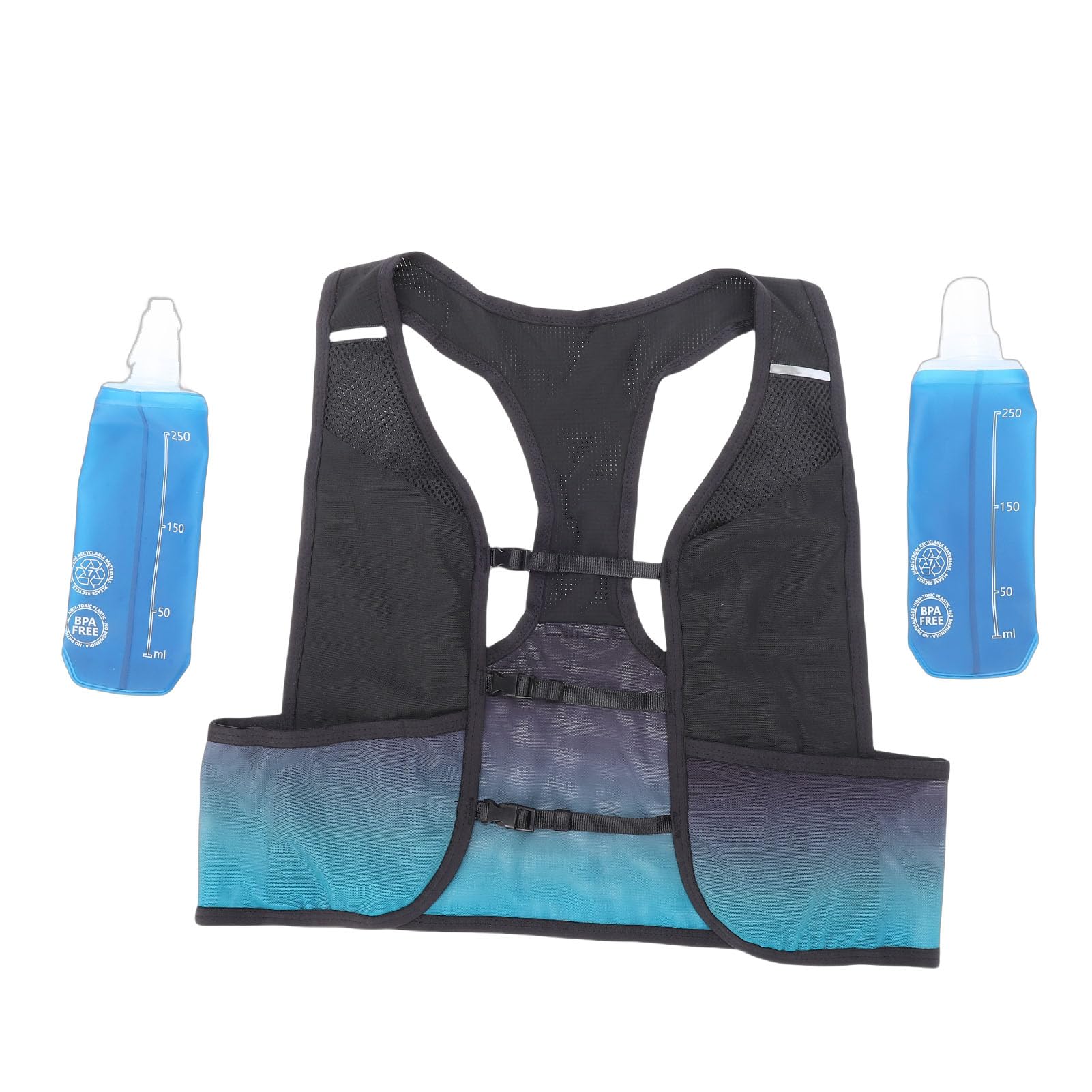 EMUKOEP Gilet de Course avec Bouteilles d'eau, Gilet D'hydratation Confortable pour Le Jogging, équipement de Course Idéal pour Les Athlètes