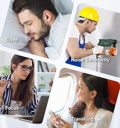 Miniatura 3 de MUSICOZY Tapones suaves para los oídos, reducción de ruido de 35 dB, tapones de silicona reutilizables para dormir, ronquidos, conciertos, aviones,