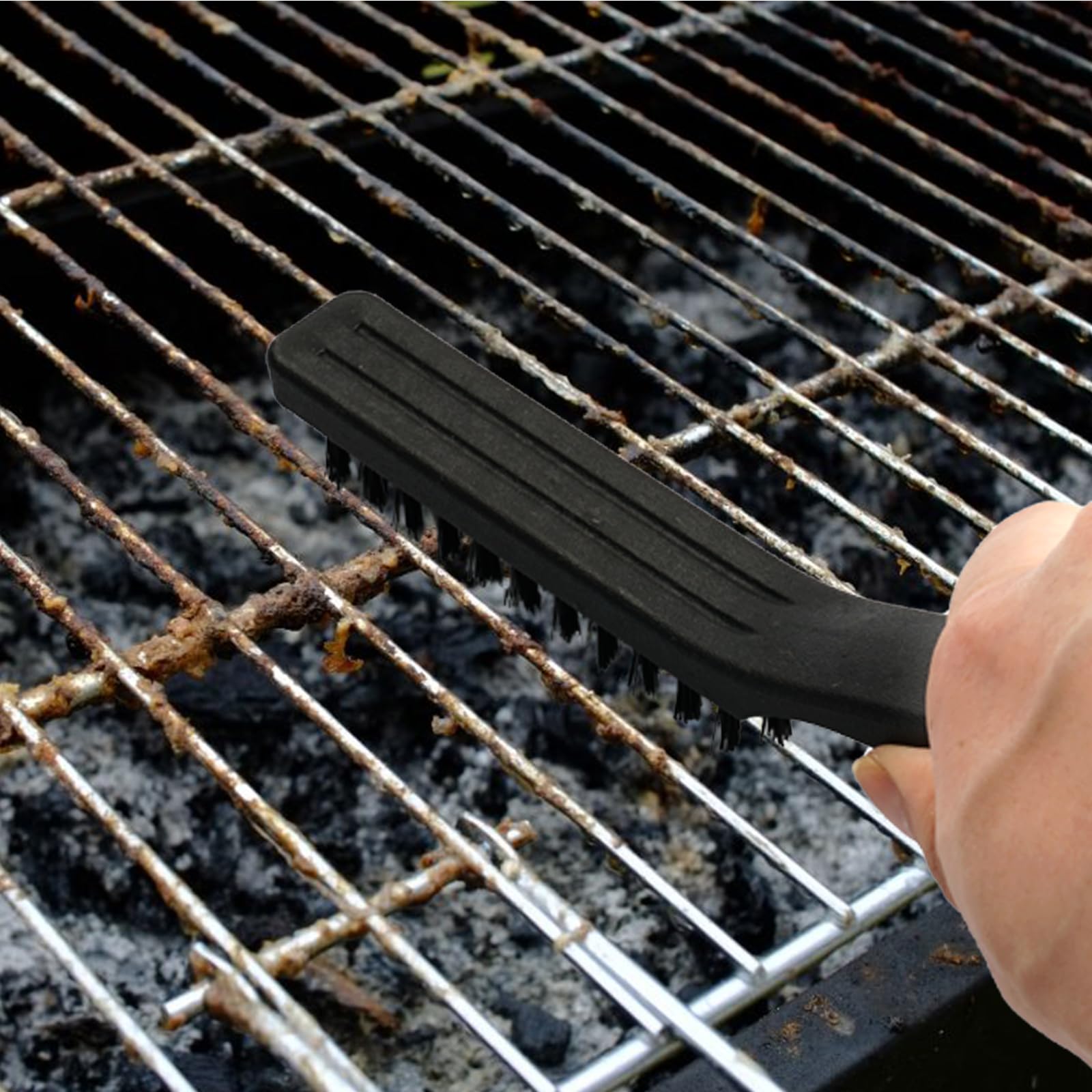 Set 5 Spazzole In Metallo E Nylon - Spazzole Acciaio Inox E Ottone Con Manico Ergonomico - Foto 10