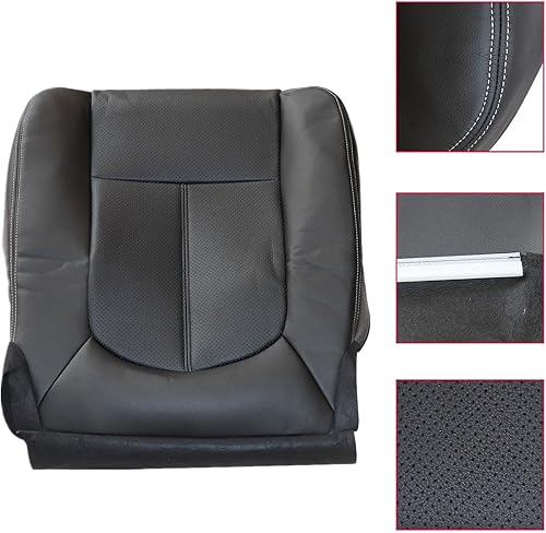 Miniatura 2 de NLQR Fundas de asiento de repuesto para el lado del conductor y del pasajero, color negro, compatible con Ford F250 F350 F450 F550 Lariat 2011 2012