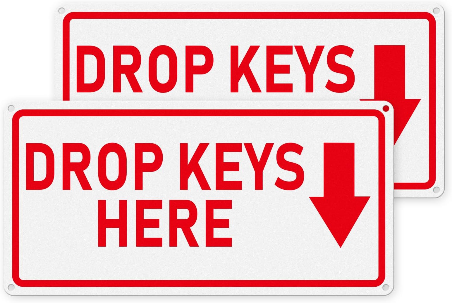 YIKIADA Drop Keys Here Sign 12 x 6 Inches Aluminum Self