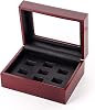 Championship Big Heavy Ring Display Wooden Box (2 Holes)
