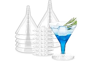 Classic 24oz Disposable Plastic Martini Glasses