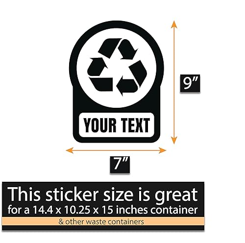 Miniatura 3 de Pegatinas para etiquetar papel de reciclajeplásticobotellasvidrio para contenedor de basura de papelera, para el hogaroficina, calcomanía compatible