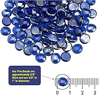 Vista 3 de American Fireglass, vidrio para hogar con vidrio para hoguera y vidrio para estufa, Azul Royal