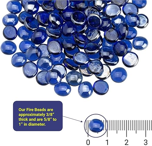 Miniatura 3 de American Fireglass, vidrio para hogar con vidrio para hoguera y vidrio para estufa, Azul Royal