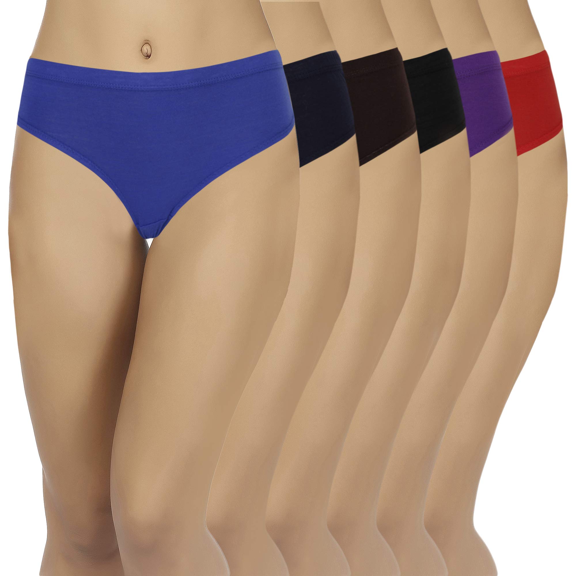 bodyform Women's Cotton Multicolor Hipster Panty (Pack of 6)-picture-37