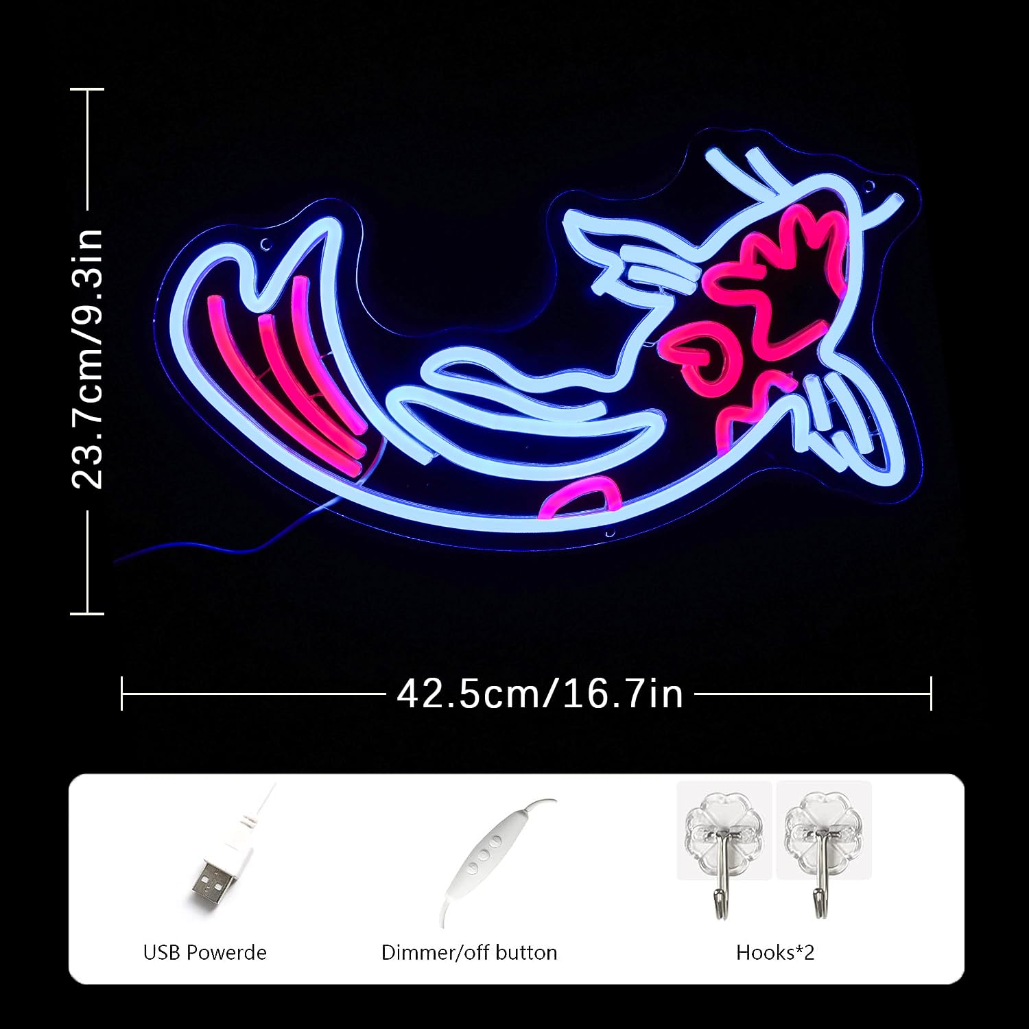 Amazon | SUNCN 鯉 魚ネオンサイン ネオンライトサイン 日本の魚 LED