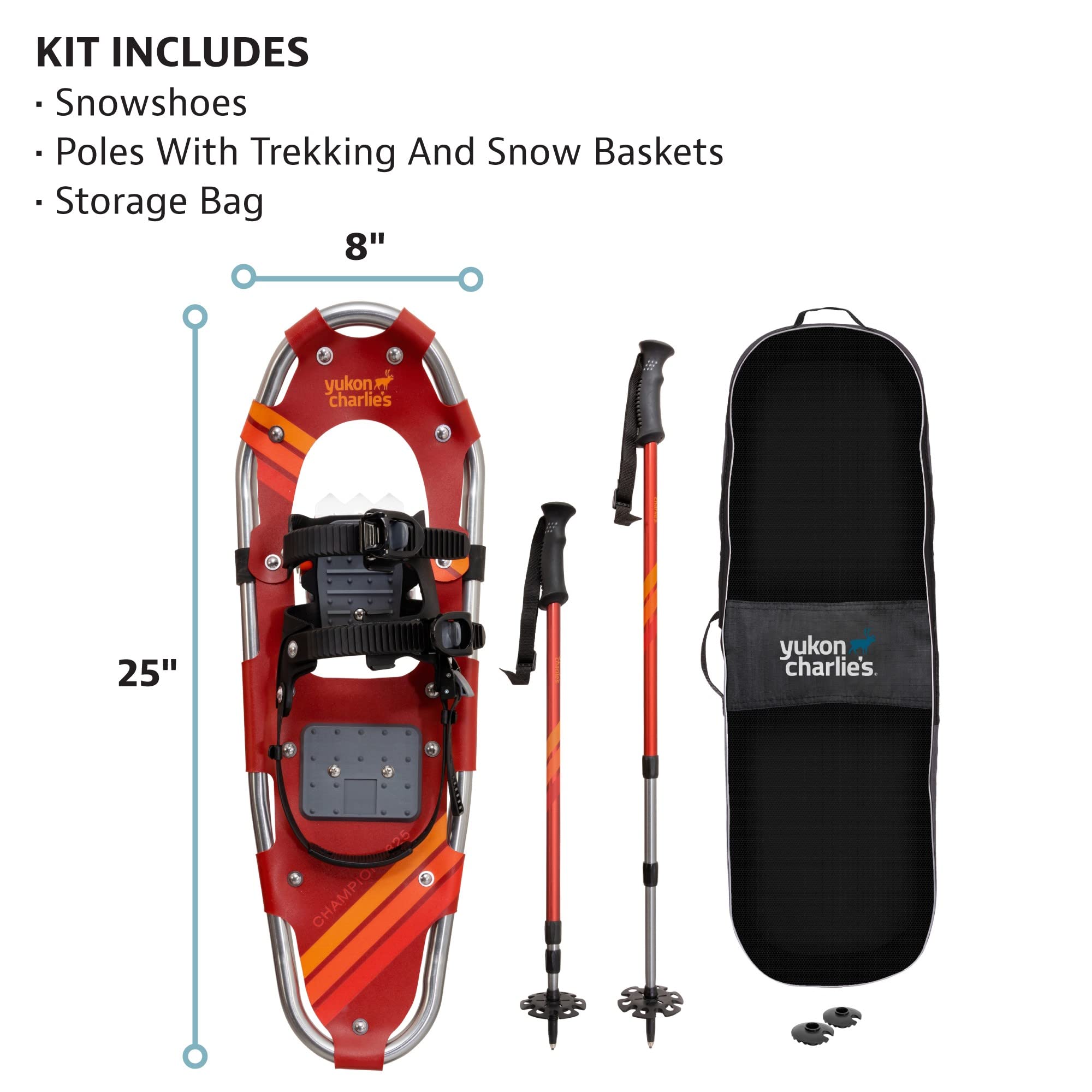 Amazon.com : Yukon Charlie's Champion Snowshoe Kit - Includes
