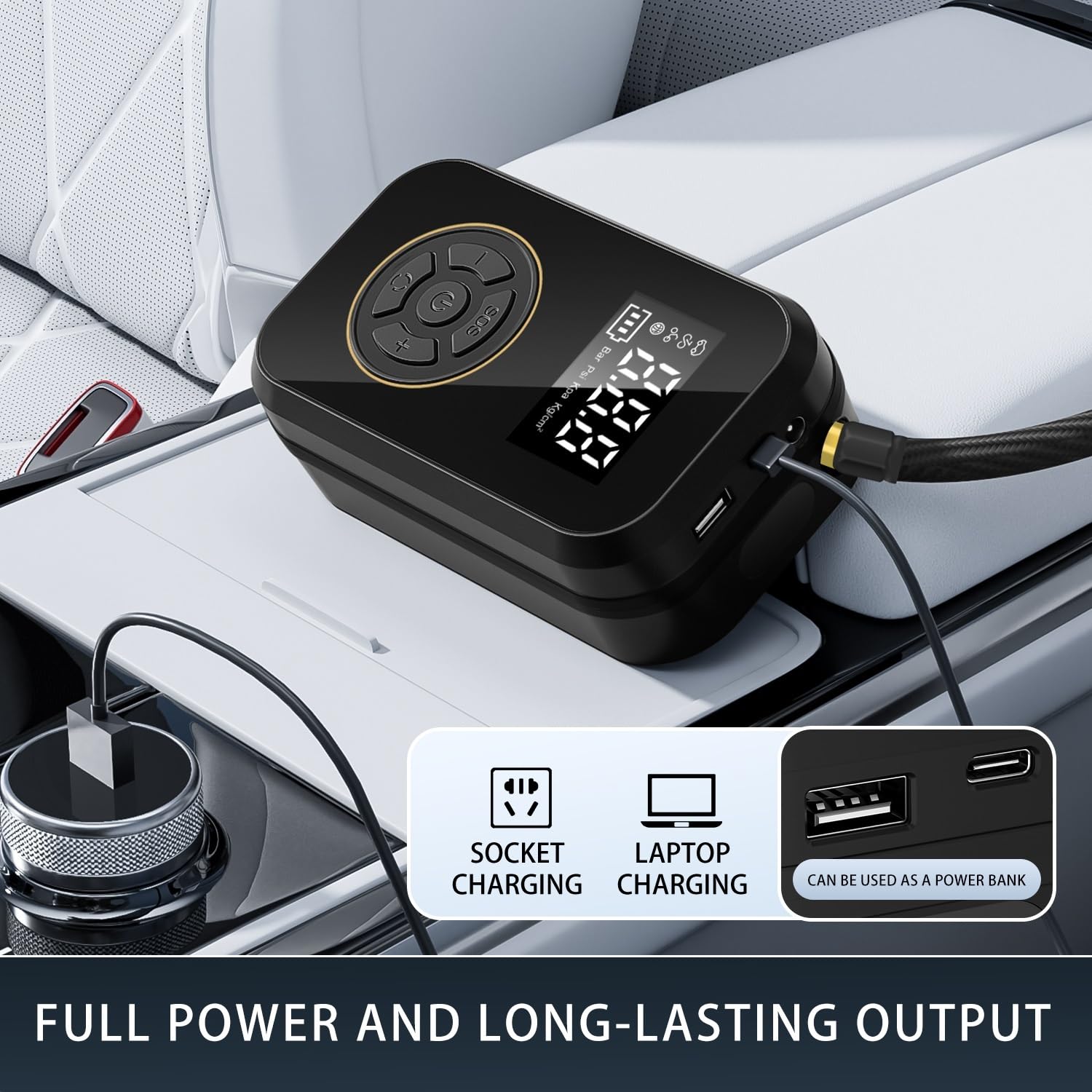 Compresseur Air Gonfleur de pneu portable sans fil Gonfleur Electrique