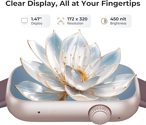 Fitness Tracker for Men Women, 24/7 Heart Rate, SpO2 and Sleep Monitor Health Watch, Calorie Step Counter Fitness Watch IP68 Waterproof Smart Watch for Android and iOS, Black/Smoke Violet(Smoke Violet)