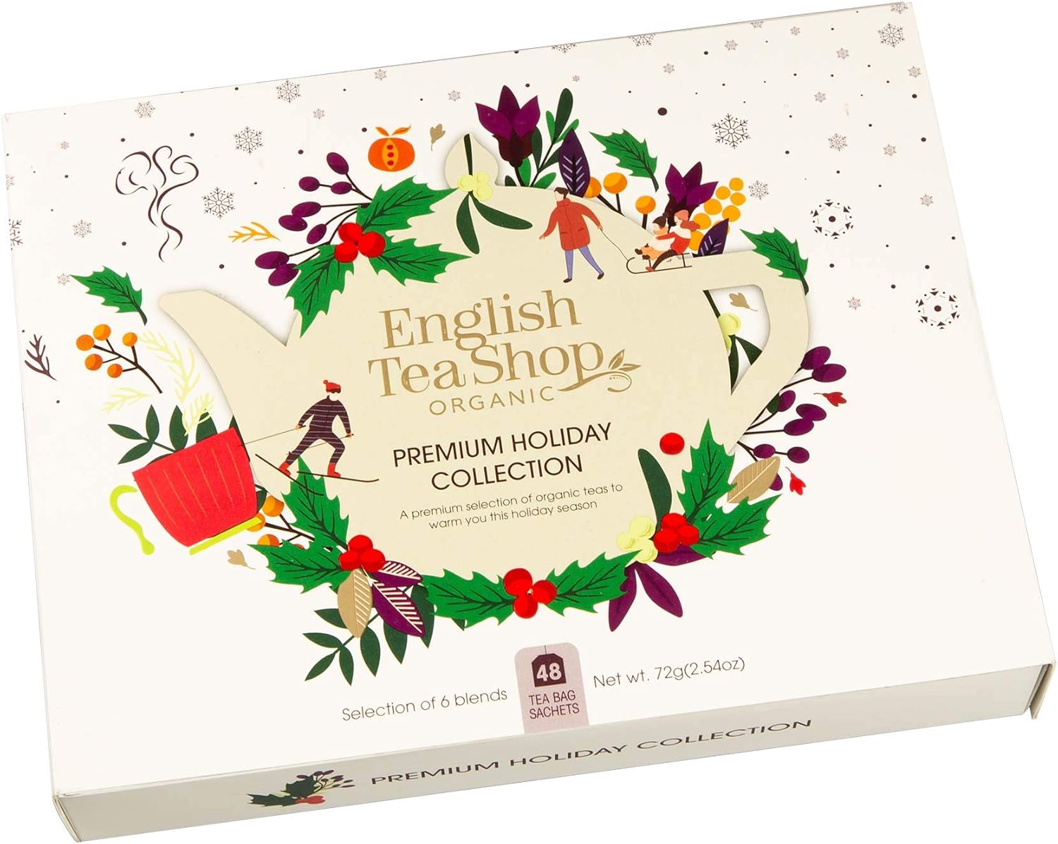 English Tea Shop Organic Premium Holiday Collection Gift Pack 48 Tea