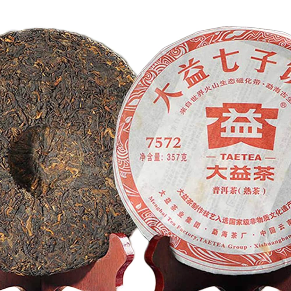 Reifer Puer-Tee 2012 yr TAETEA 7572 (Batch 201) 357 g Dayi Shu Pu-erh-Teekuchen