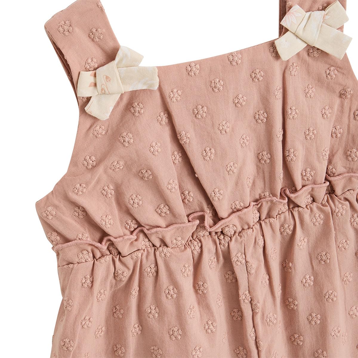 Petit Béguin - Barboteuse bébé en broderie anglaise + headband Poésie d'été