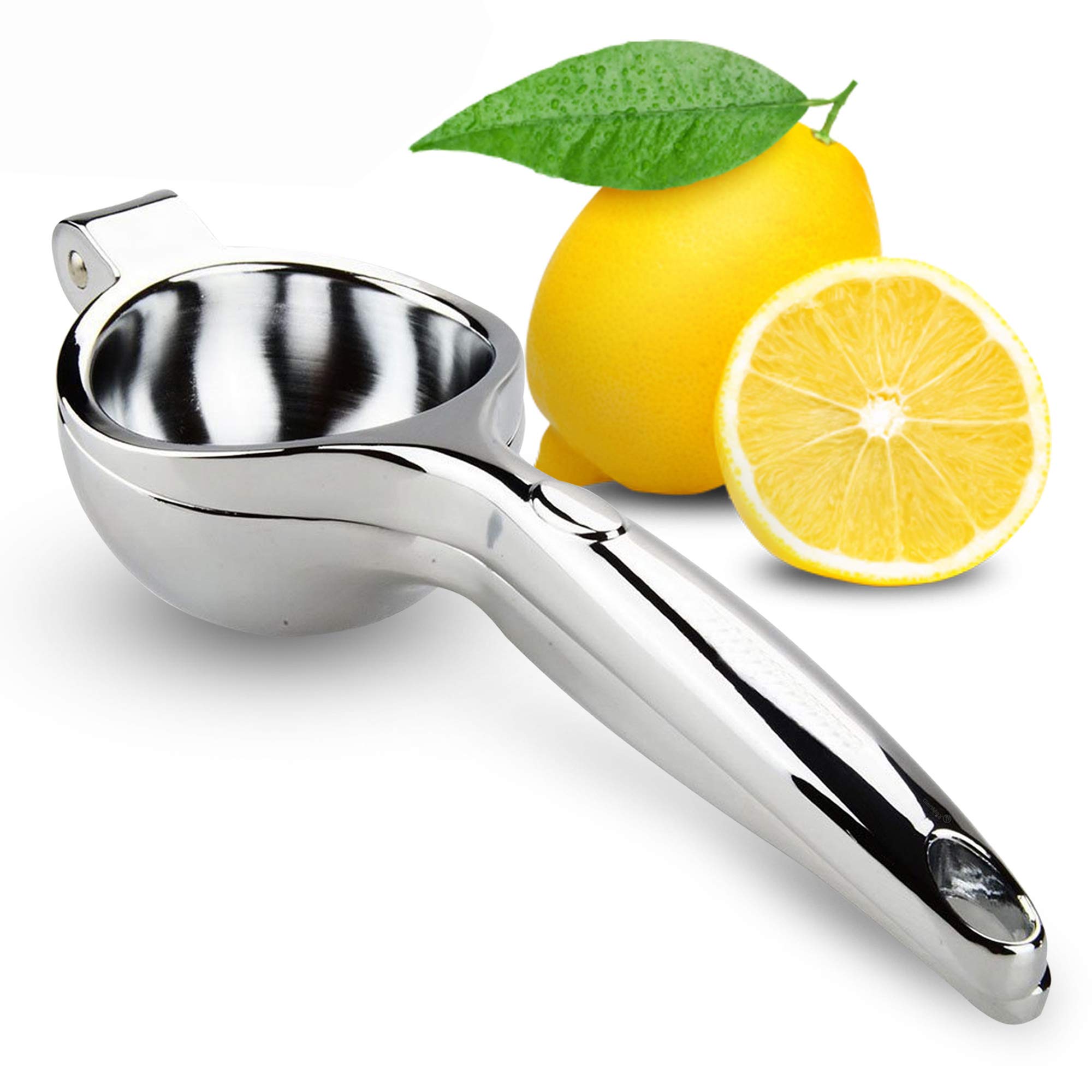Premium Quality Stainless Steel Lemon Squeezer, Top Rated Heavy Duty Lime Juicer, Anti Corrosive Dishwasher Safe Extra Large Citrus Orange Press, Easy To Use Handheld Manual Fruit Juice Maker