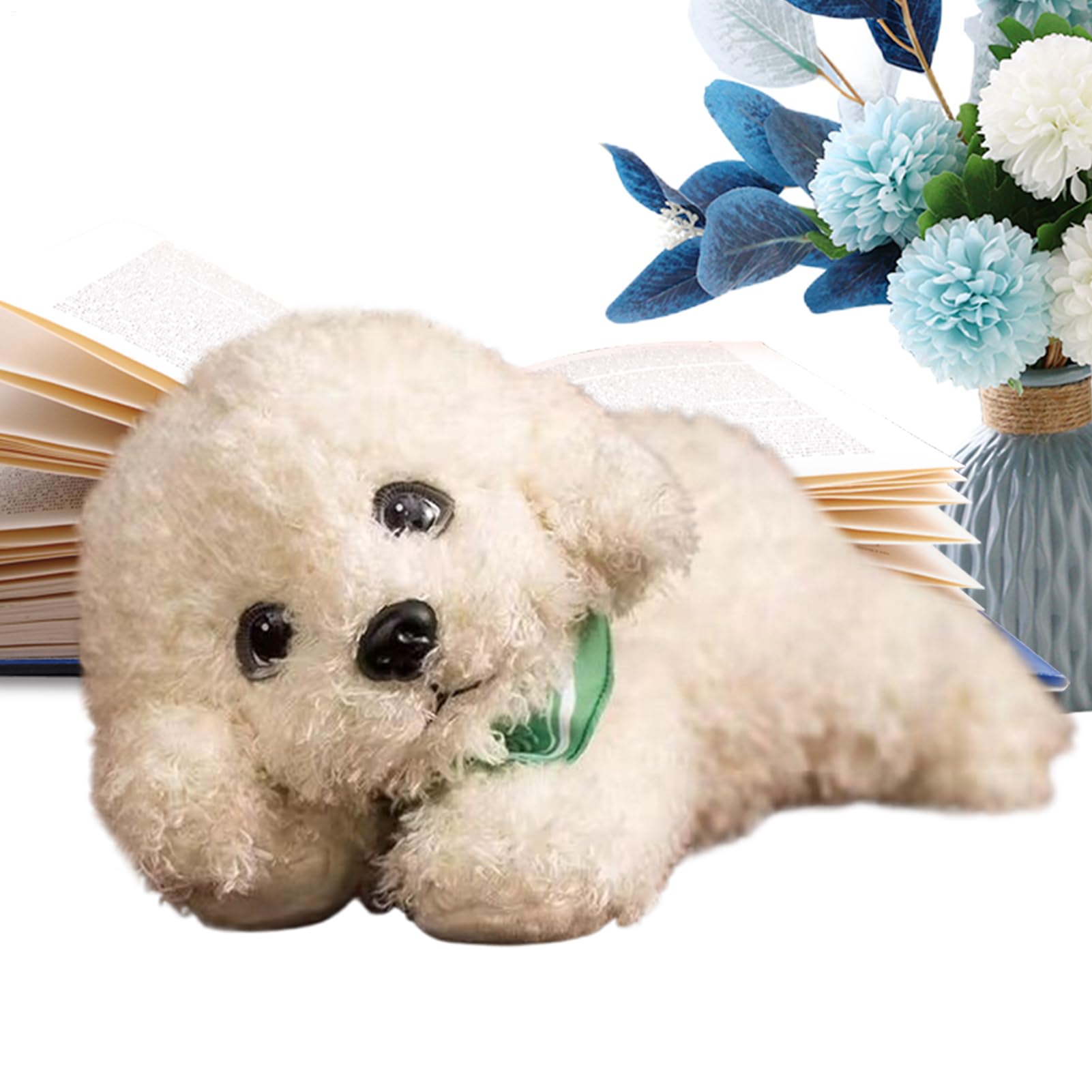 Peluche realistico per cani: morbido barboncino fatto a mano, comodo compagno di sonno | Ideale per bambini, donne e anziani, per un sonno ristoratore, relax e durante il riposino