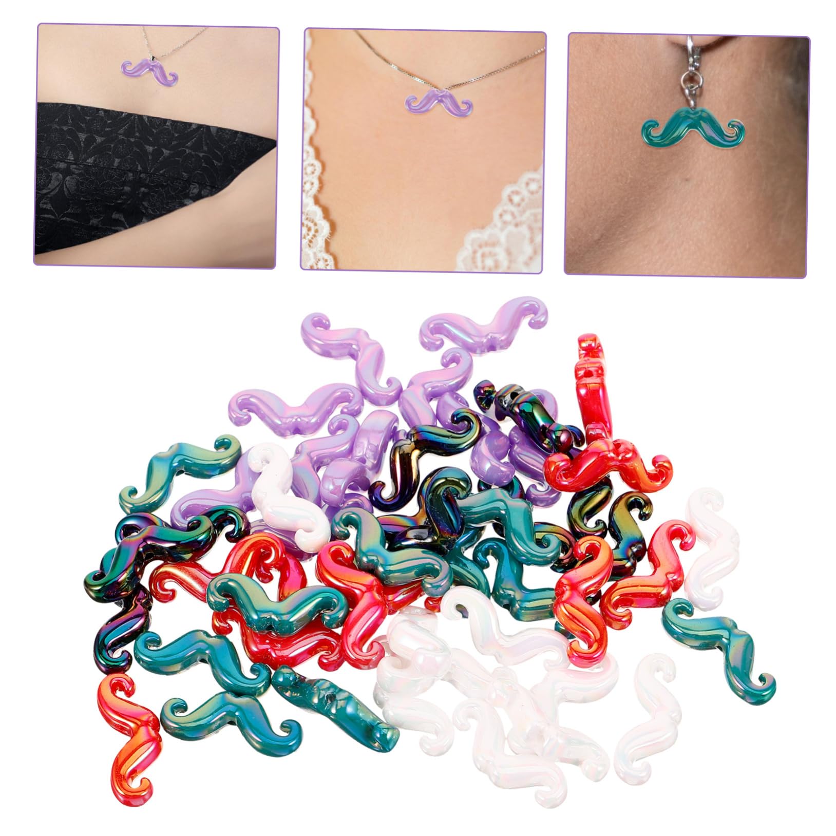 DOITOOL 3 Series Abalorios Acrílicos Manualidades Diy Joyería Abalorios Coloridos Collares Bricolaje 50 Piezas*3