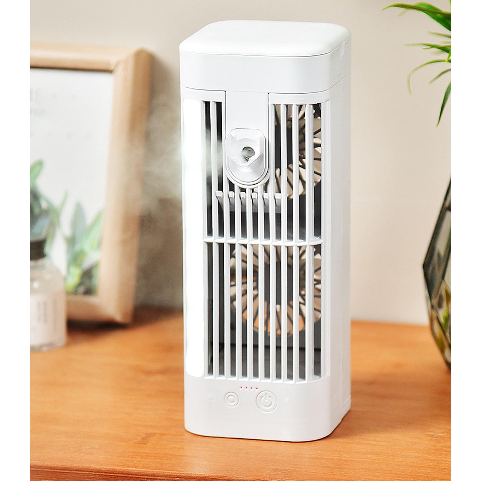 Przenośne Klimatyzatory, ładowarka Powietrza 1200 MAh dla źródeł Zasilania Wsparcia USB, AC z Dużym Zbiornikiem na wodę 120 Ml do Biura, Salonu, Kempingu