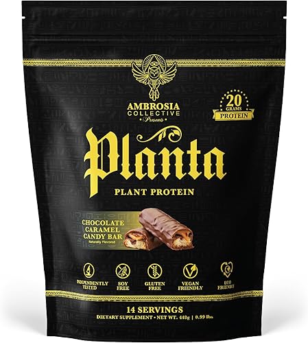 Ambrosia Planta - Proteína orgánica de primera calidad a base de plantas Apto para veganos y cetogénicos Sabores gourmet sin hinchazón ni malestar