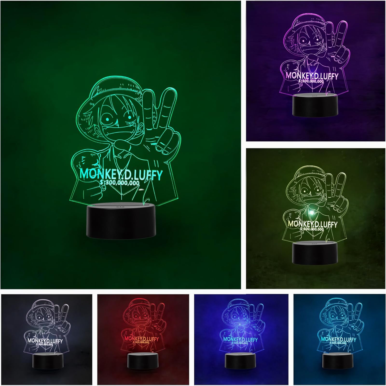 Lampe LED Muichiro Tokito 3D – Veilleuse Manga Pour Chambre, 16 Couleurs, Télécommande