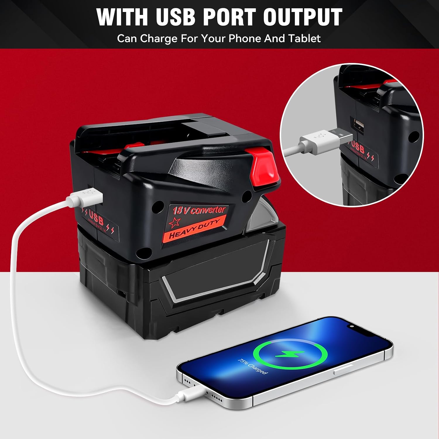for Milwaukee M18 Battery Adapter Convert for Milwaukee V18 48-11-1830 48-11-2200 48-11-223 Converter Power Tool