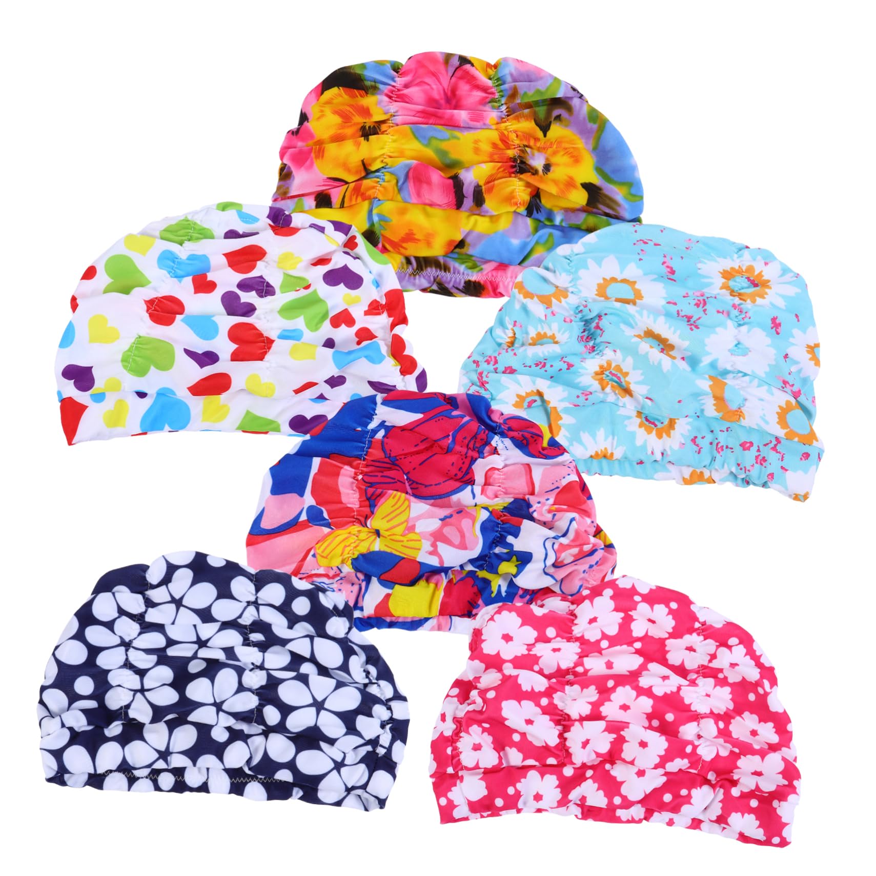 Milisten 6 Pezzi Cuffiette Pleated Impermeabili Elastiche e Leggere Design Moda con Protezione per Orecchie Adatte per Lunghi e Spessi Materiale Resistente
