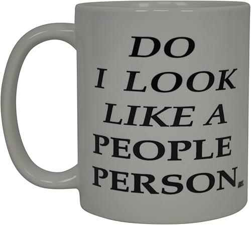 Rogue River Tactical Taza de café divertida con texto en inglés "Do I Look Like A People", sarcástica, novedad en taza, broma, gran idea de regalo