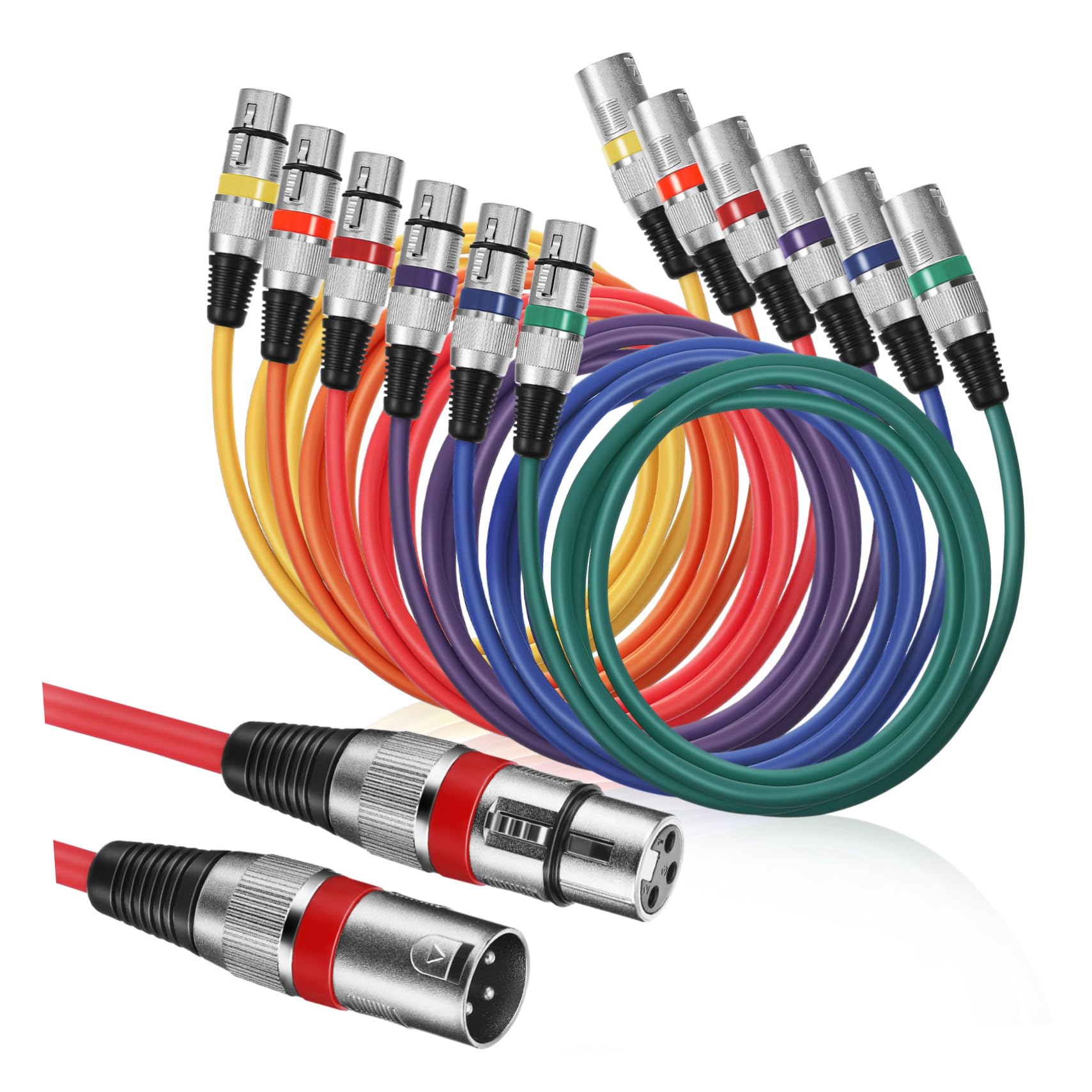 HOMSFOU Xlr Mikrofonkabel Stecker Buchse Kupferleitung Zinklegierung Pvc Stabile Signalübertragung für Lautsprecher