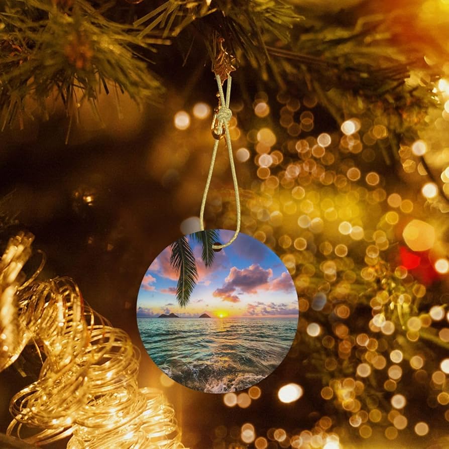 Palm tree christmas ornament Clearance